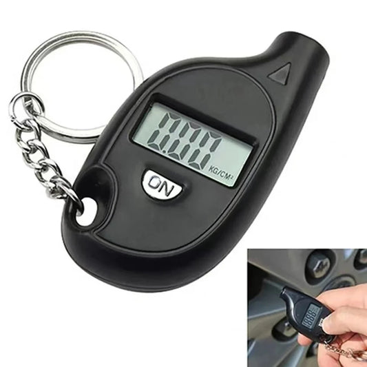 Tire Pressure Gauge with LCD Display Digital - Auto & Motorcycle Air Pressure Tester and Safety Alarm Tool