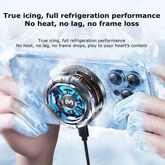 2 IN 1 MEMO CX08 Magnetic Back Clip Universal Mobile Phone Cooler Semiconductor Cooling Fan Freeze Radiator for iOS Android PUBG