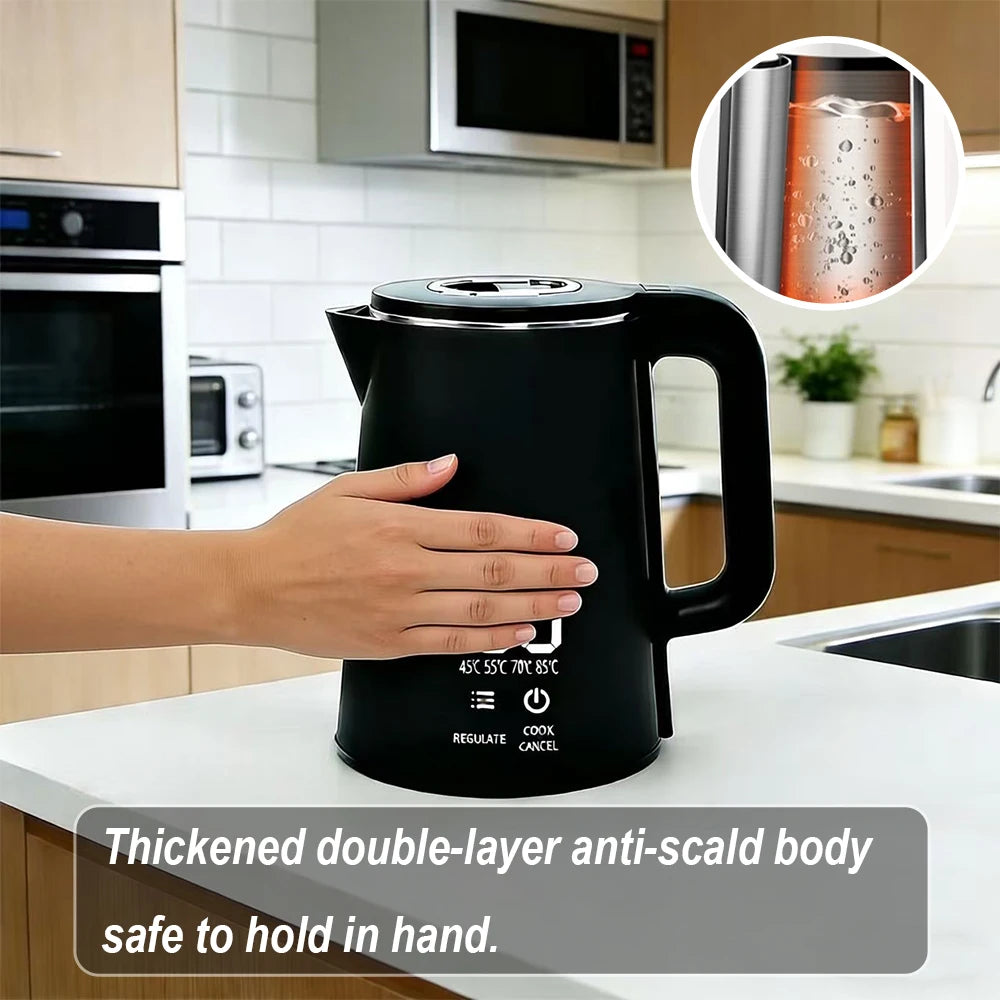 2.2L Stainless Steel Electric Kettle with Touch Control & Digital Temperature DisplayAnti-scald Electric Kettle