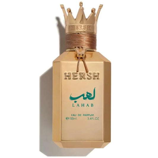 Al Ezz Oud Hersh Lahab Eau de Parfum Spray for Men Blend of Basil Lasting Cologne Luxury Gold Crown Pheromones Perfume 100 ML 