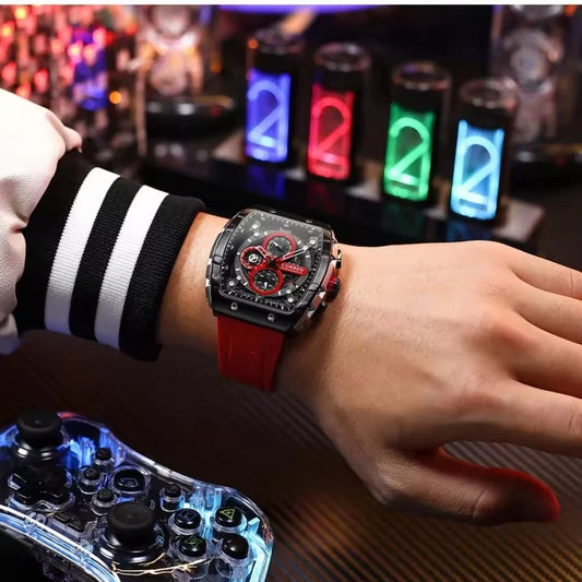 CURREN 8442 Unisex Men's Quartz Watch Waterproof Multi-functional 6-Hand Wristwatch with Calendar Functions