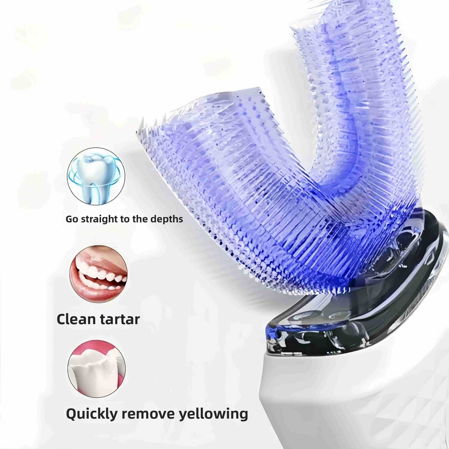 U-Shaped Electric Toothbrush with Ultrasonic Cleaning