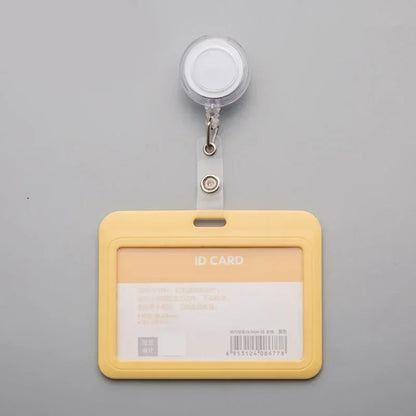 Women Student Credit Card Cover Case Pouch Creative Transparent Retractable Nurse Badge Doctor ID Card Holder Clip Badge