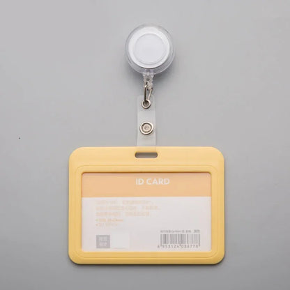 Women Student Credit Card Cover Case Pouch Creative Transparent Retractable Nurse Badge Doctor ID Card Holder Clip Badge
