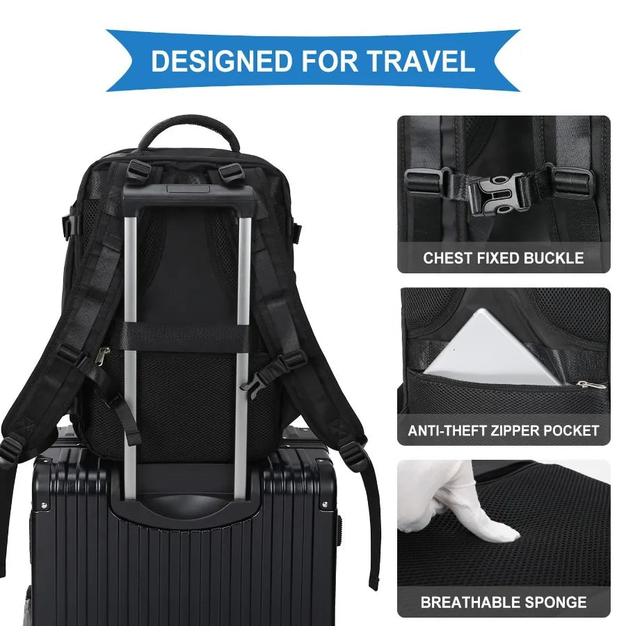【New style】 spot sign men's and women's travel backpacks airlines approve carry-on backpacks for flight approval waterproof tra