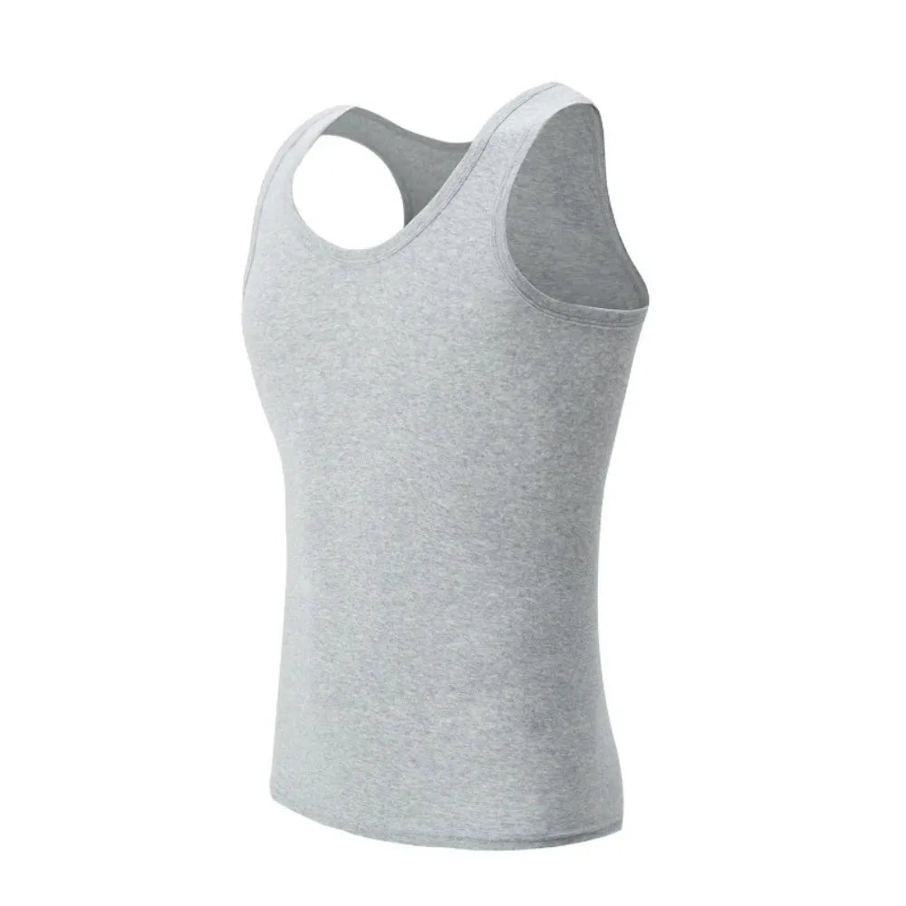 1/3 Pack Four Seasons Men's Cotton Joker Vest Teenagers Simple Fit Sports Fitness T-shirt Middle-aged Casual Sleeveless Shirt