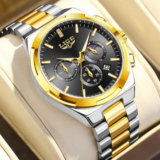 LIGE Top Brand Luxury Watch Women Simple Ladies Analog Quartz Wrist Watches Fashion Casual Waterproof Female Clock Montre Femme