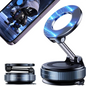 Car Mount Electric Vacuum Magnetic Holder Foldable Strong Suction Stand For Cell Phone For iphone 12 13 14 15 16 Live Streaming