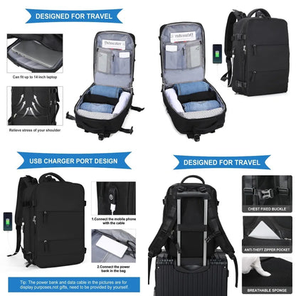 【New style】 spot sign men's and women's travel backpacks airlines approve carry-on backpacks for flight approval waterproof tra