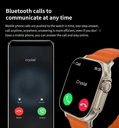 New Watch T10 U2 Smart Watch 49mm 2026 New NFC Men Women GPS Track Bluetooth Call BT Music Games Wireless Charging Smartwatch