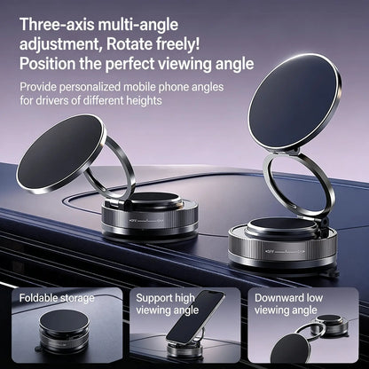 Magnetic Phone Holder for car 360° Rotatable Foldable & Adjustable Magnetic Car Mount ,Suction Cup Phone Holder for Car/Mirror