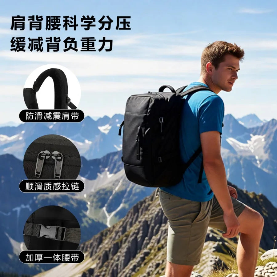 【New style】Business backpack casual backpack men's large-capacity computer bag water-proof travel university women's schoolbag