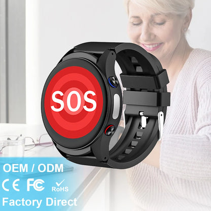 L08p Convenient Smart GPS Tracking Watch for Elderly Features SOS Emergency Call Fitness Tracker HR Monitoring Senior Smartwatch