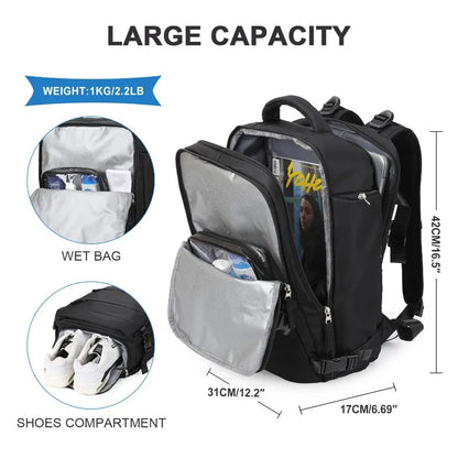 【New style】 spot sign men's and women's travel backpacks airlines approve carry-on backpacks for flight approval waterproof tra