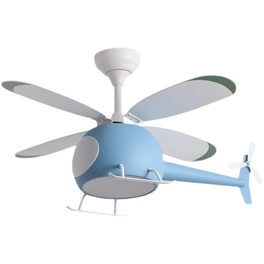 Modern Creative Cartoon Plane Fan Light Simple Decor LED Ceiling Lamp for Children's Room Beroom Led Fan Lights