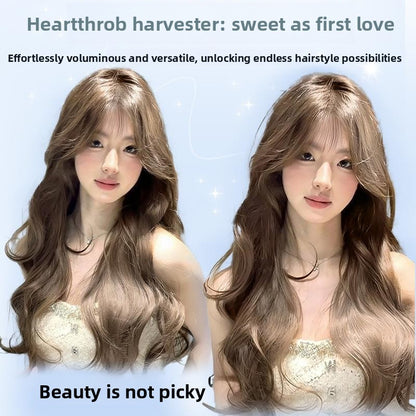Milk tea gray-brown wig