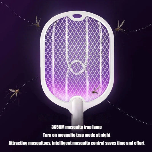 Upgraded 3000V Mosquito Swatter with TYPE-C Charging, 3 in 1 Electric Mosquito Swatter, Mosquito Killer Lamp