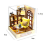 Wooden Doll House 3D Puzzle Assembly Building Model Kit Production Small Room Toys Home Bedroom Decoration With Furniture Light