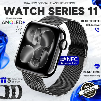 2026 New For iOS Watch Series 11 Smart Watch Ultra HD AMOLED GPS NFC Heart Rate IP68 Waterproof Sport Fitness Call Smartbracelet