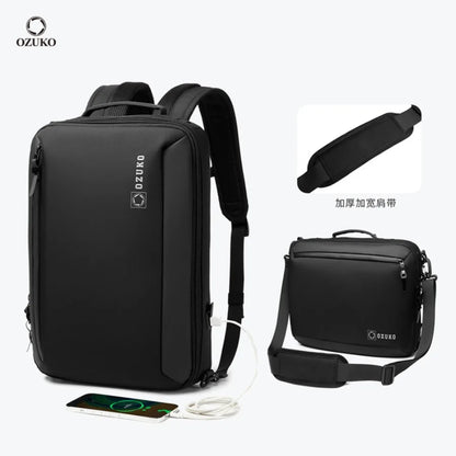 【New style】OZUKO business backpack backpack backpack computer bag men's portable portable college student commuting waterproof