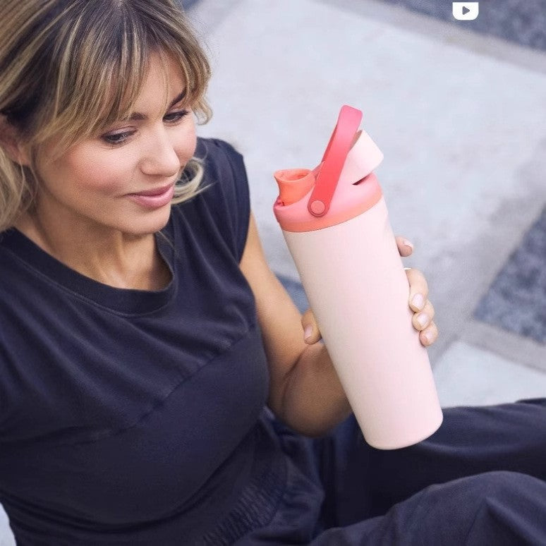 Stainless Steel Insulated Cup with Straw and Handle