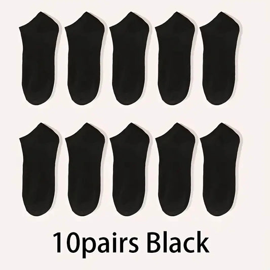 5/10-Pack Unisex Comfort-Fit Ankle Socks For All, Breathable & Lightweight - Ideal For Sports & Daily Wear