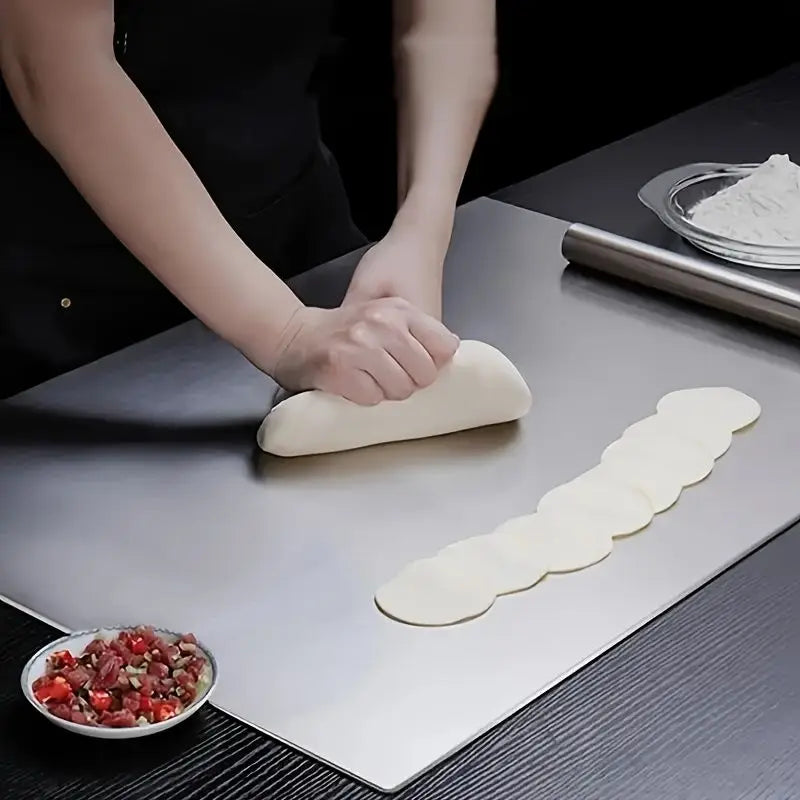 XXL 304 Stainless Steel Cutting Board  Anti-Slip & Mildew-Proof! No More Moldy Wooden Boards | Heavy-Duty & Food-Safe, Easy
