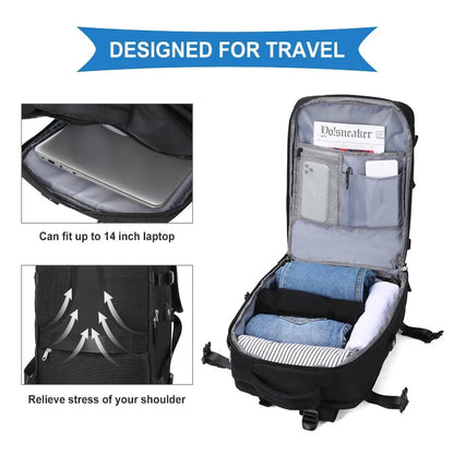 【New style】 spot sign men's and women's travel backpacks airlines approve carry-on backpacks for flight approval waterproof tra