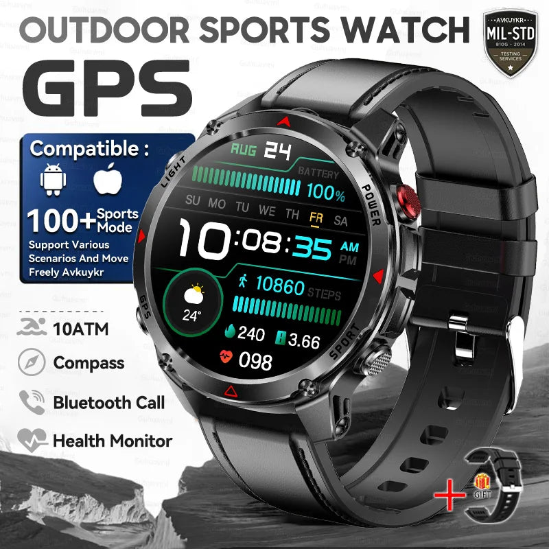 T-Rex 3 Pro Military Grade AGPS Smart Watch 10ATM Waterproof Dual-band GNSS Compass Altimeter AMOLED Swim Sports Smart Watch Men