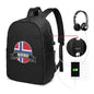 Norway Flag Backpack Travel Notebook Bag Computer College Student School Bag Laptop Shoulder Bags for Men Women