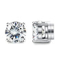 1 Pairs Crystal Strong Magnetic Ear Stud Clip Earrings for Men Women Punk Round Zircon Magnet Earrings Non Piercing Jewelry