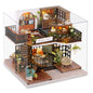 Wooden Doll House 3D Puzzle Assembly Building Model Kit Production Small Room Toys Home Bedroom Decoration With Furniture Light