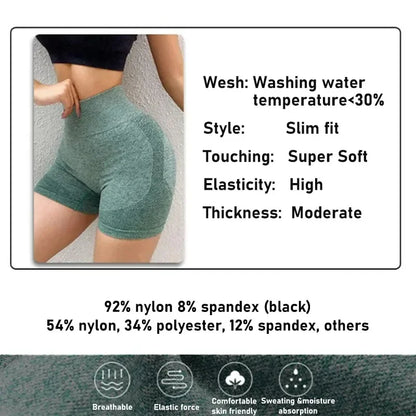 Women Yoga Shorts High Waist Workout Shorts Fitness Yoga Lift Butt Fitness Ladies Yoga Gym Running Short Pants Sportswear