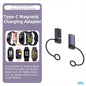 LED Indicator Magnetic Charger Converter Type-C Female to 2pin Converter for Xiaomi Smart Band 8/9/10/Pro/NFC Redmi Watch 5/4/3