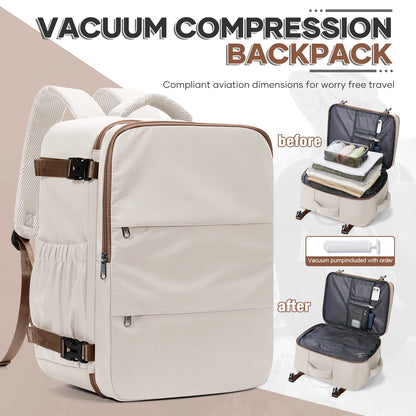 Genuine Luggage, Ryanair Hand Luggage 40x30x20 Travel Backpack,  Women Men Work Backpack Vacuum Bag Business Laptop Backpack
