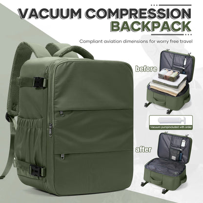 Genuine Luggage, Ryanair Hand Luggage 40x30x20 Travel Backpack,  Women Men Work Backpack Vacuum Bag Business Laptop Backpack