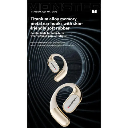 Sales MONSTER AC530 Wireless Bluetooth Earphones Noise-Canceling Wireless Bio-Fiber Dynamic Driver Foldable Music Earphones Gift