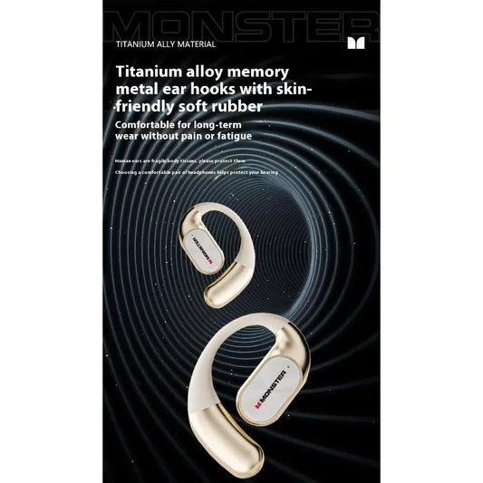 Sales MONSTER AC530 Wireless Bluetooth Earphones Noise-Canceling Wireless Bio-Fiber Dynamic Driver Foldable Music Earphones Gift