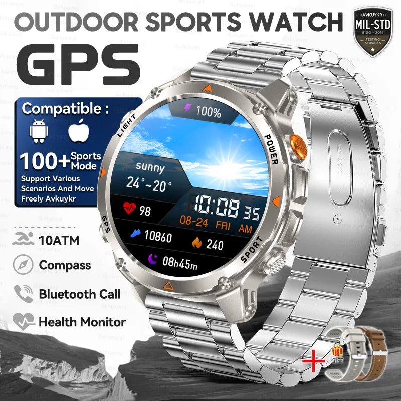 T-Rex 3 Pro Military Grade AGPS Smart Watch 10ATM Waterproof Dual-band GNSS Compass Altimeter AMOLED Swim Sports Smart Watch Men