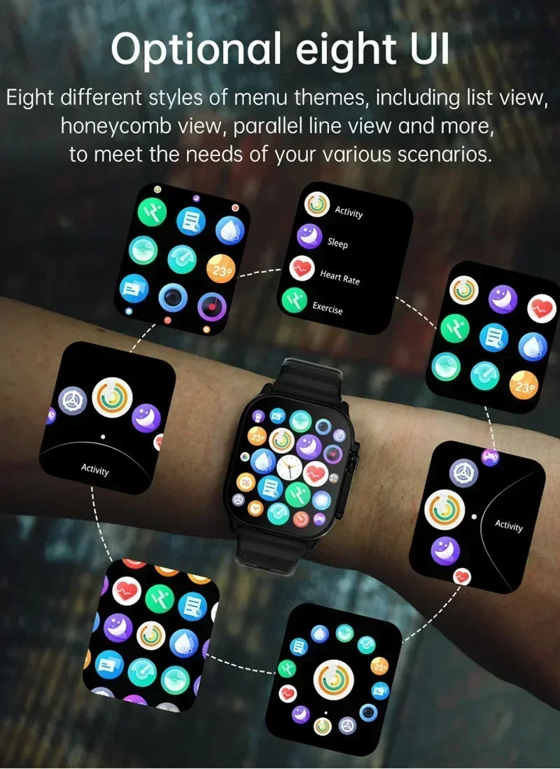 New Watch T10 U2 Smart Watch 49mm 2026 New NFC Men Women GPS Track Bluetooth Call BT Music Games Wireless Charging Smartwatch