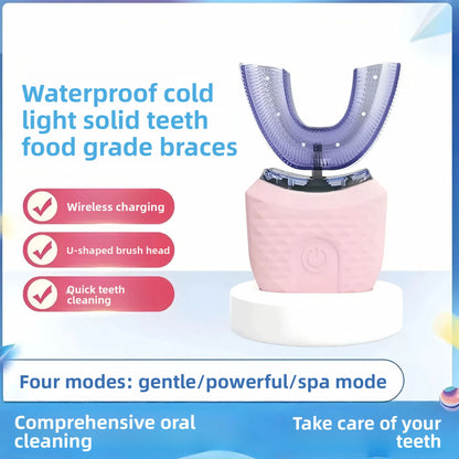 U-Shaped Electric Toothbrush with Ultrasonic Cleaning
