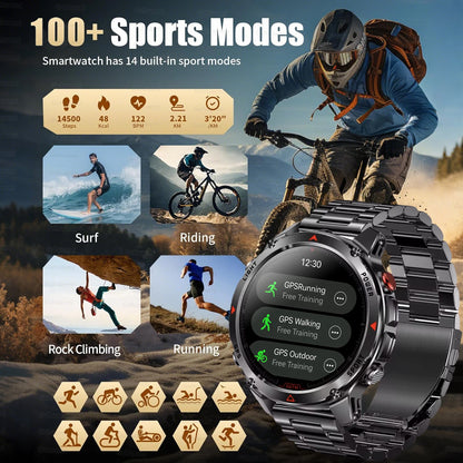T-Rex 3 Pro Military Grade AGPS Smart Watch 10ATM Waterproof Dual-band GNSS Compass Altimeter AMOLED Swim Sports Smart Watch Men
