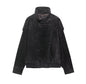 Women's Jacket Fall 2025 New Black Long Sleeve Pebble Faux Leather Jacket Motorcycle Style Personality Fashion