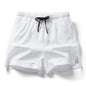 Men 2025 New  Summer Beach New Models Solid Color Fashion Leisure Comfortable Elastic Waist Double Pockets Cool Sports Shorts