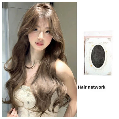 Milk tea gray-brown wig
