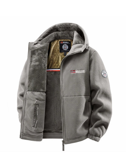 Men's Autumn and Winter Outdoor Hooded Jacket, Suitable for Daily Wear at Home, for Travel, Parties, Commuting, Outdoor Fashion Versatile, Enhances Temperament, Streetwear, Travel Wear.