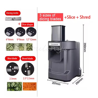 Commercial Vegetable Cutting Machine Automatic Vegetable Carrot Potato Chopper Slice Shred And Diced Quickly Cut Vegetables