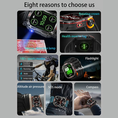 Outdoor Sport Wrist Watches HT29 Smart Watch Men Women LED Flashlight Compass Smartwatch Fitness Bracelet Men's Wristwatch Clock