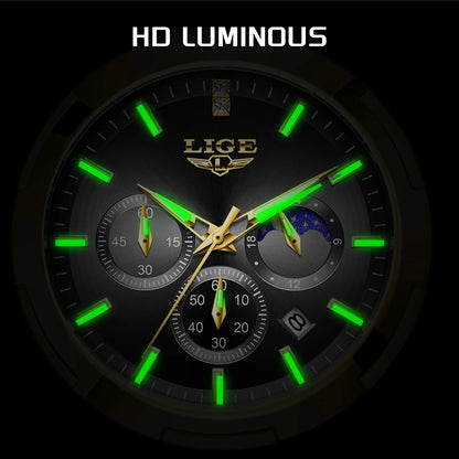 LIGE Top Brand Luxury Watch Women Simple Ladies Analog Quartz Wrist Watches Fashion Casual Waterproof Female Clock Montre Femme