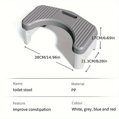 1Pc Toilet Stool for Bathroom, Comfort Toilet Stool for Adult Kids Pregnant Women, Squatting Aid Footstool, Anti Slip Thickening